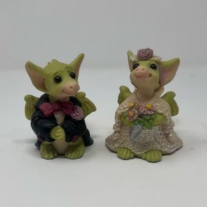 NWOB Whimsical World Of Pocket Dragon I’LL BE THE BRIDE & GROOM By Real Musgrave
